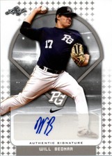 Will Bednar 2018 Leaf Perfect Game Autograph NIKE All-American Auto Rookie