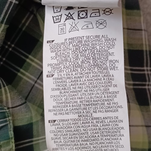 5.11 Tactical Shirt Mens Medium Green Gray Plaid Snap Up Logo Short Sleeve - Picture 12 of 16