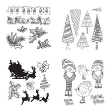 Christmas Holly Deer Clear Stamps Silicon for Diy Scrapbooking Album Craft Cards