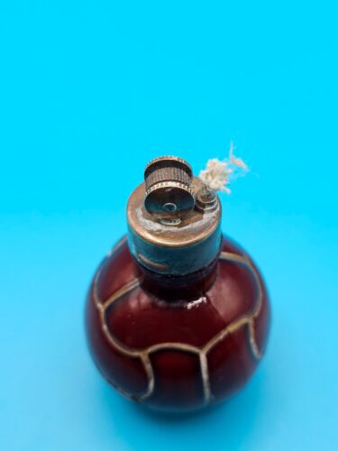 Rare Vintage GES. GESCH. Glass Soccer Ball Petrol Lighter Working GERMANY - Picture 10 of 13
