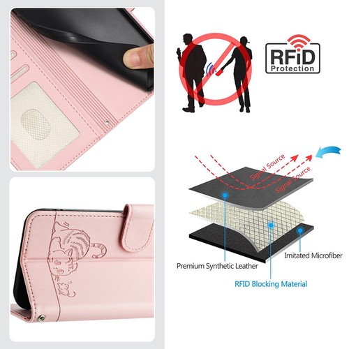 For T-Mobile Revvl 7 Pro Cute Pattern RFID Blocking Slots Crossbody Wallet Case - Picture 53 of 85