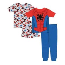 New Toddler Boy Marvel Spidey  Friends Tops  Bottoms Pajama Set 3T