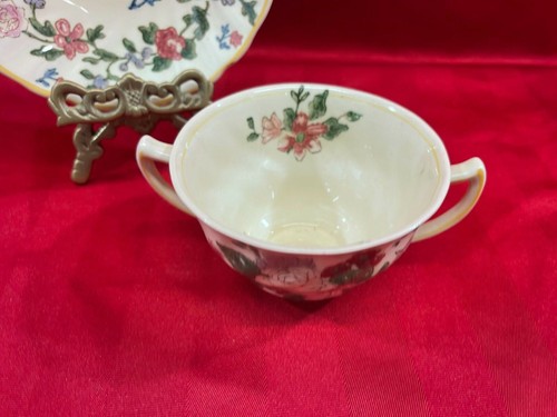 Royal Doulton Wildflowers England Teacup Saucer Set Double Handle - Picture 2 of 6