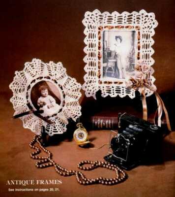 VICTORIAN CROCHET patterns WED DOLL Basket HORN Fruit HAT Egg BOX Bell FRAME Fan