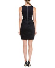 Marc New York Black Tailored Cotton Sheath Exposed Zipper Dress $138 Size 8 NEW