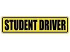 STUDENT DRIVER Vinyl Weatherproof Bumper Sticker Car Window Decal