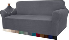 High Stretch Sofa Covers 3 Seater Super Soft Stylish Couch Covers  Dogs Pets 