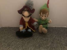 Disney Store Peter Pan  Captain Hook Pirate Bean Bag Plush Stuffed Toys 10"