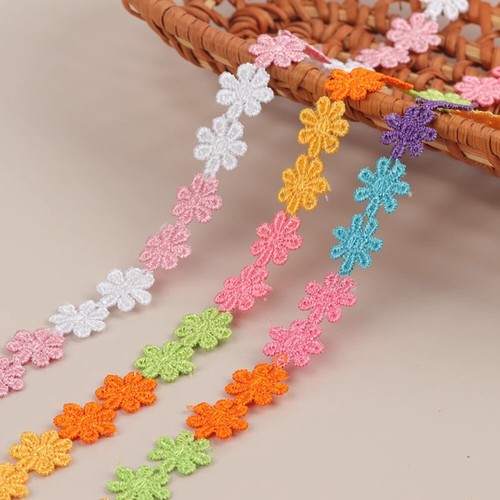 13/15/25mm Guipure Embroidered Daisy Flower Lace Trim Sewing and Embellishment - Picture 6 of 63