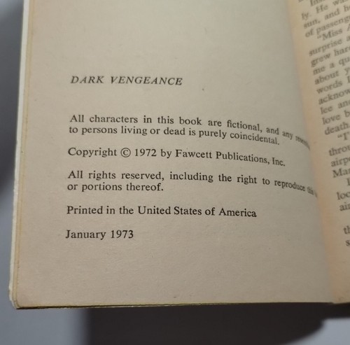 Dark Vengeance by Ann Forman Barron (Paperback, 1973) Vintage Gothic Horror Pb - Picture 3 of 8