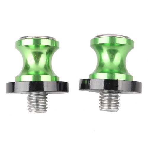 2 x 10mm Swingarm Spools Sliders Stand Fit Kawasaki ZX6R Ninja 250R Motorcycle - Imagen 9 de 18