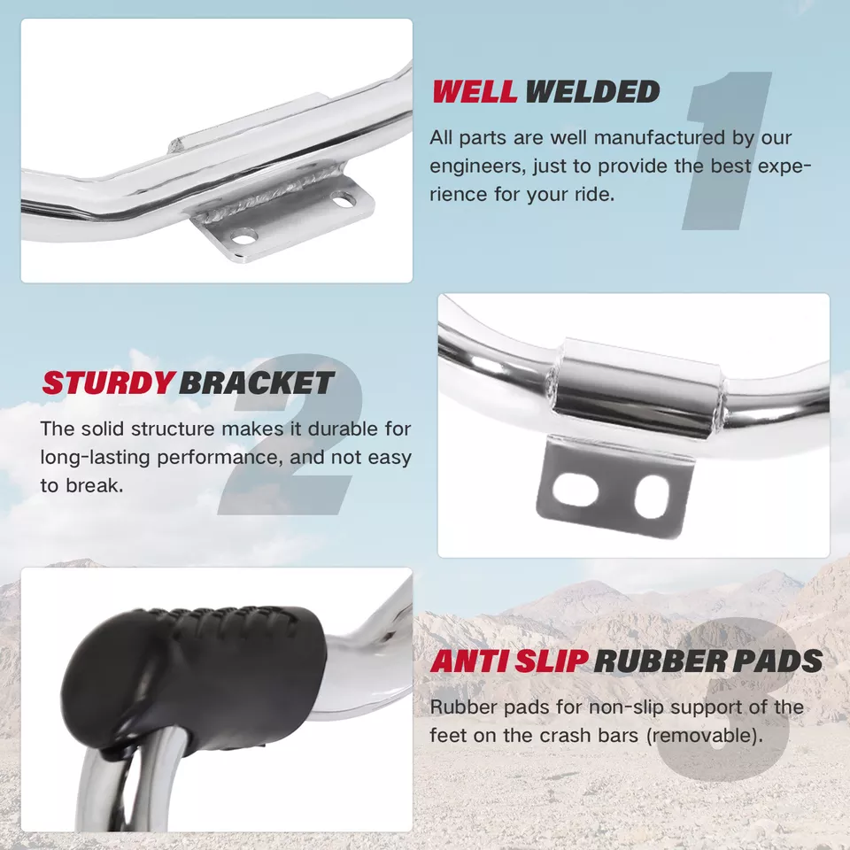 Engine Guard Highway Crash Bar Fit for Harley Sportster Iron XL 1200 883 04-22 — 第 3/4 张图片