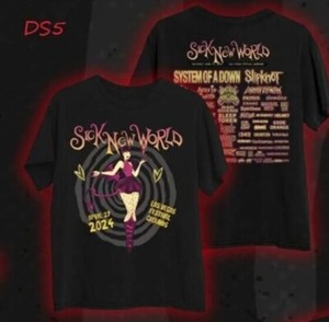 T-Shirt Unisexe Festival SICK NEW WORLD Las Vegas - Coton - Taille Réelle - Noir - Neuf Gildan