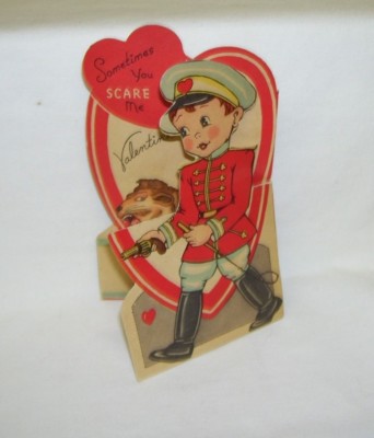 Antique Valentine Sometimes you Scare Me  I'm not Lion Can You Be Tamed
