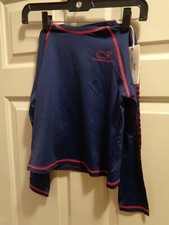 VINEYARD VINES L/S VINTAGE WHALE RASHGUARD IN BLUE/PINK SIZE MED/ 10-12 NEW