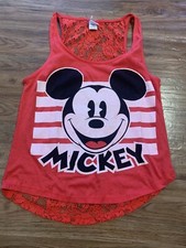 Junior Disney Mickey Mouse Racer back Tank Top 3/5
