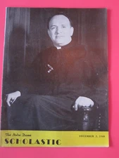 THE NOTRE DAME SCHOLASTIC December 3, 1948 football photosl santa clause ad