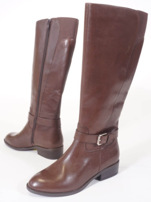 Lauren Ralph Lauren Womens Brown Leather Equestrian Riding Makenzie Boots