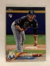 #224 Dillon Peters Rookie Miami Marlins 2018 Topps Series One  Baseball Card MLB