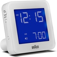Braun Digital Alarm Clock with Snooze Function LCD Display White BC009wh