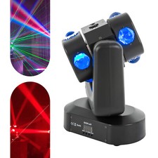 Rotating Laser Beam Moving Head 8 LED RGBW Stage Light DMX Disco Party 22CH/46CH