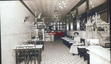 FOTO REAL HELADERÍA INTERIOR TIENDA VINTAGE POSTAL COPIA
