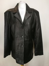 Aviatrix Womens Leather Jacket, Size Xxl, Black, Real Leather, Good Cond Ad1