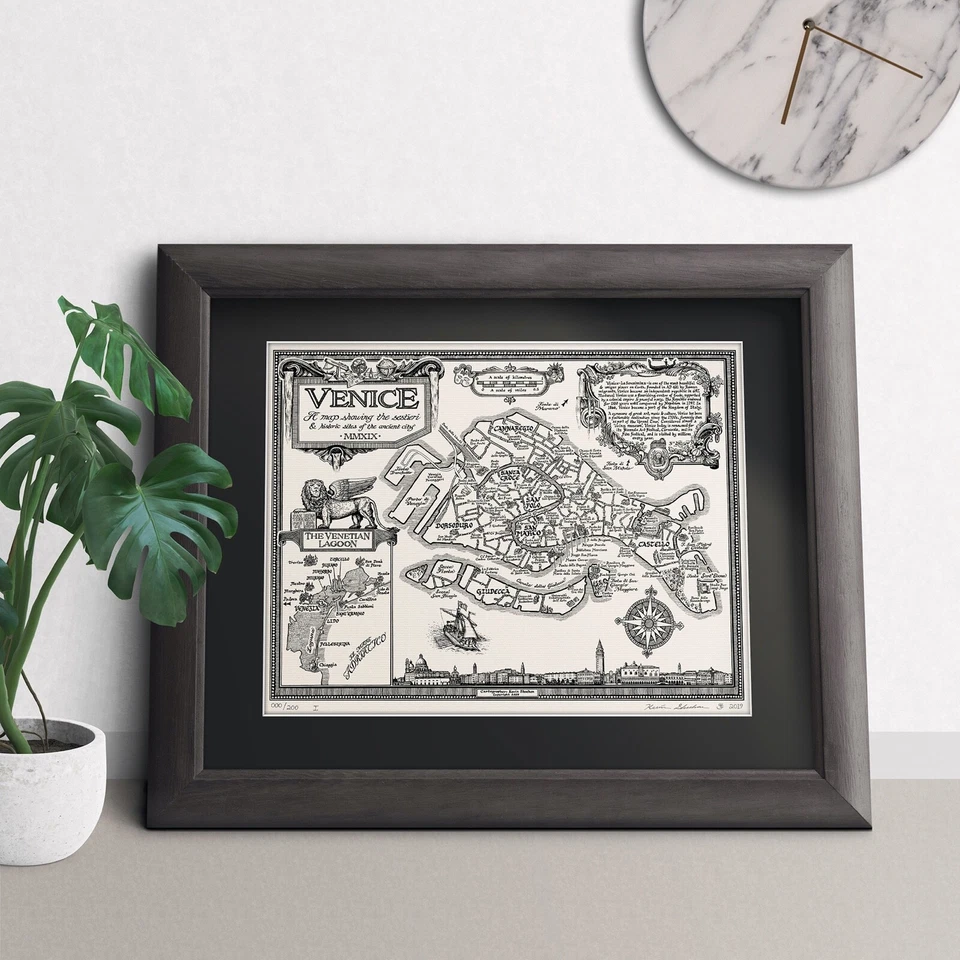 The Venice Map - Fine Art Prints by Manuscript Maps — 第 2/4 张图片