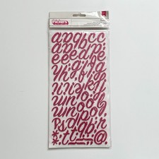 American Crafts Rainboots Pink Foam Glitter Thickers Alphabet Stickers