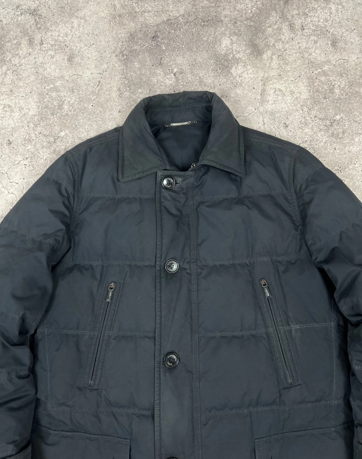 Ermenegildo Zegna Goose Down Jacket Navy Men's size 50 - product detail image 4
