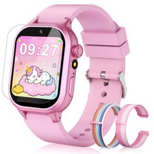 Kids Smart Watch Girls Gift for Girl Aged 512, 40 Games, Camera Video Pink