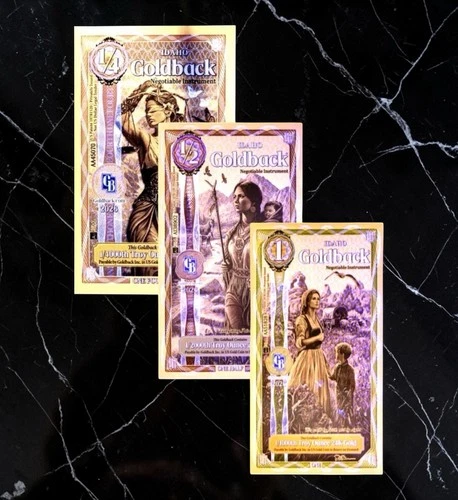 LOT 3 X IDAHO ALPHA GOLDBACK NOTES BU 1/4, 1/2, & 1  DENOMINATIONS ?