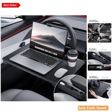 2-in-1 Car Steering Wheel Desk Tray and Gap Filler Organizer Black for Commut...