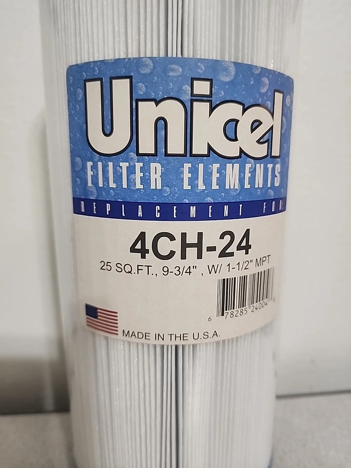 Unicel 4CH-24 Swimming Pool/ Spa Filter Cartridge 25 Sq Ft. 9-3/4" W/ 1-1/2"MPT - Image 2 of 4