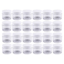 Clear Plastic Eye Cream Jars Twist-Off Lids Leak Proof Refillable