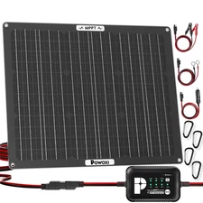 50W Solar Battery Charger 12V Solar Car Battery Maintainer with MPPT Controller