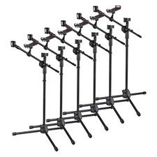 6 Packs Microphone Boom Arm Stand Dual Mic Clips Adjustable Tripod Phone Holder