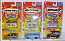 Matchbox across America. 50th Birthday. Pennsylvania/Michigan/New Jersey