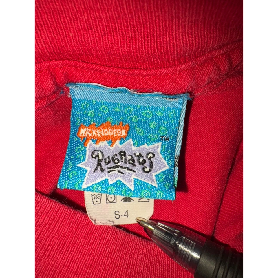 Camiseta Roja Nickelodeon Rugrats Años 90 De Colección Tommy Chuckie Reptar Talla S Foto 4 de 4