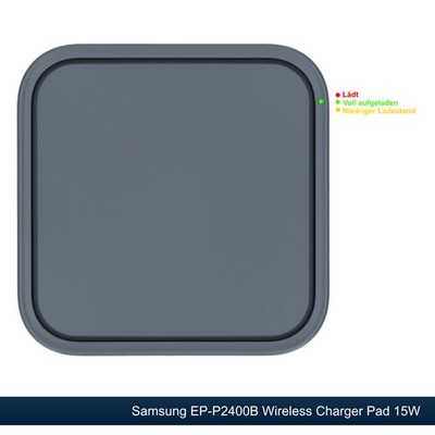 Original Samsung Wireless Charger Pad 15W Schnellladegerät Qi EP-P2400B Schwarz