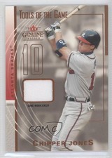 2004 Fleer Genuine Insider Tools of the Game Materials Chipper Jones HOF 0v1