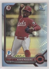 2022 Bowman Draft 1st Edition Sky Blue Foil Kenya Huggins #BD-140 fm0