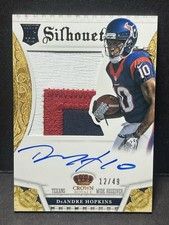 2013 Crown Royale DeAndre Hopkins Auto Patch Rookie Silhouettes /49 Player Worn