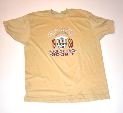 Special Olympics 1989 Summer Games Size M Summer Games Beige Shirt