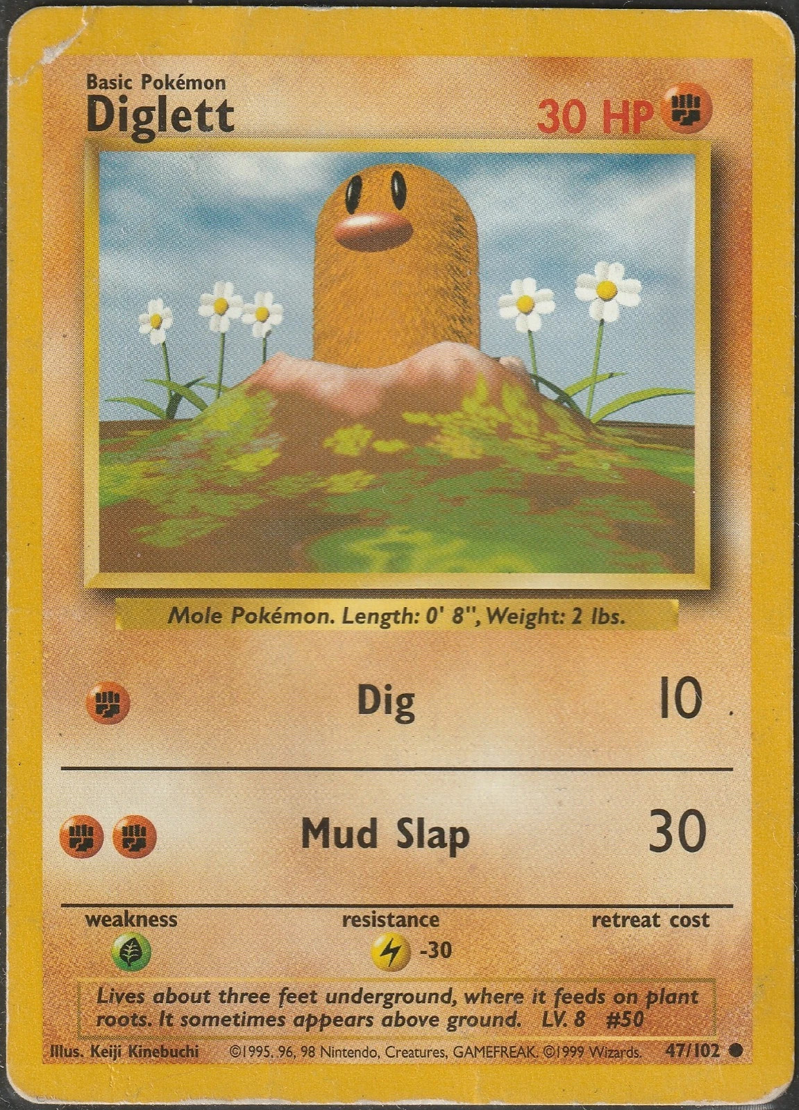 Diglett Common Base Set 047/102 DMG