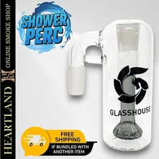 Glasshouse Bong Ash Catcher High Quality THICK Glass PERC 14mm 90deg | SMOKE