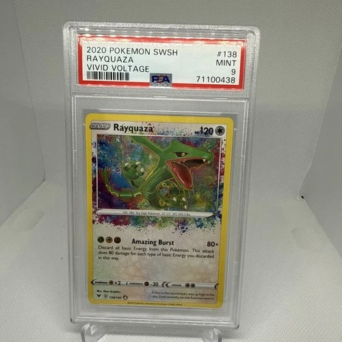 2020 Pokemon SWSH Vivid Voltage Rayquaza #138/185 PSA 9 Rare