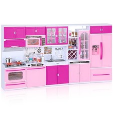Mastom Kitchen Playset for Girls, Play Kitchen Toys for Dolls with Realistic ...