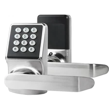 Keypad Door Lock with Handle-Keyless Entry Door Lock -Brushed Nickel