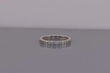 Epiphany Sterling Silver 2.5mm Cubic Zirconia Eternity Stack Band Ring 925 Sz: 7